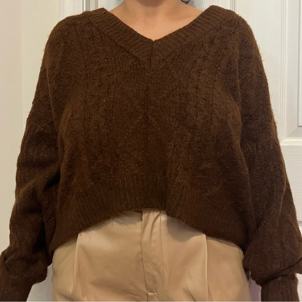 Guess Cozy Knit Sweater - Brown Size L